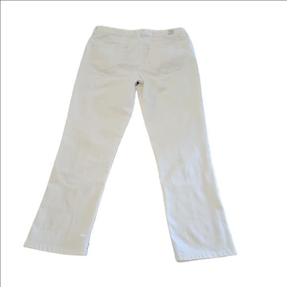 Democracy Women's White "Flex"-ellent Girlfriend Cropped Jeans, Size 6 - Picture 4 of 12
